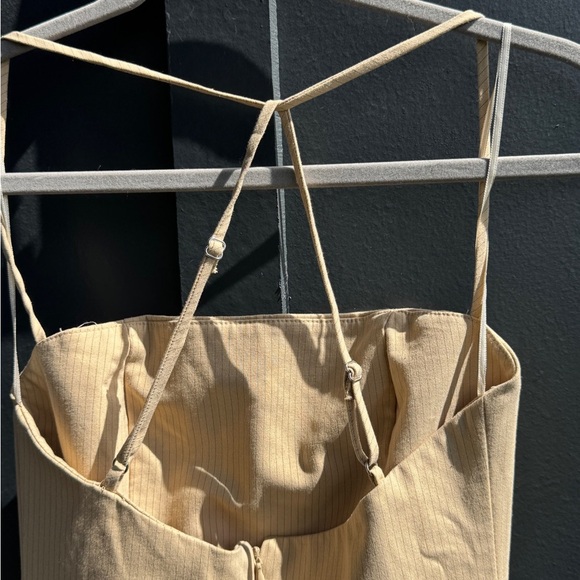 Zara PINSTRIPE MIDI DRESS - Picture 8 of 11